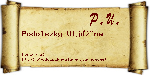 Podolszky Uljána névjegykártya
